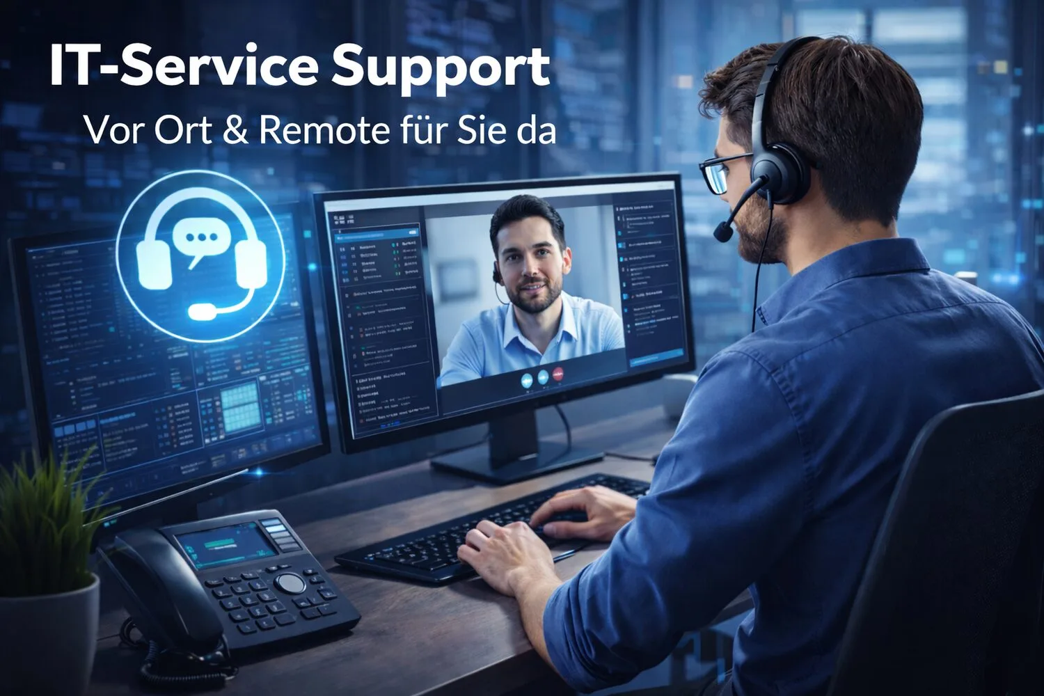 IT-Techniker von Brinn Computer beim Support am Arbeitsplatz