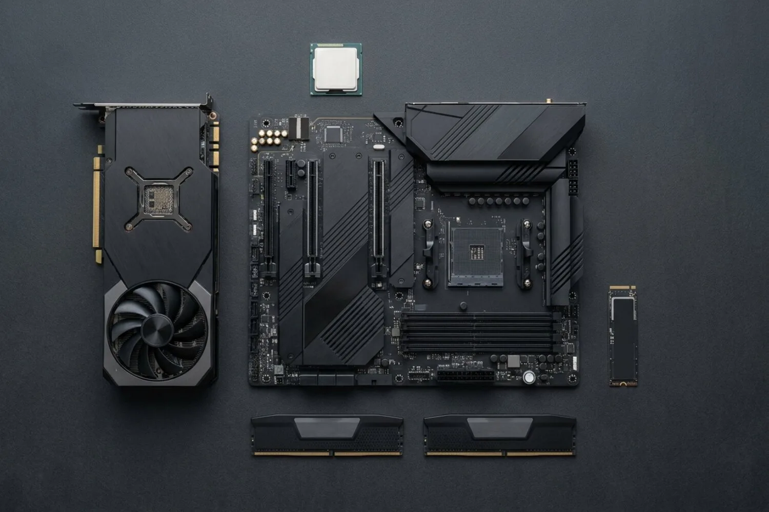 Aktuelle PC-Komponenten – Grafikkarte, RAM, SSD und Mainboard