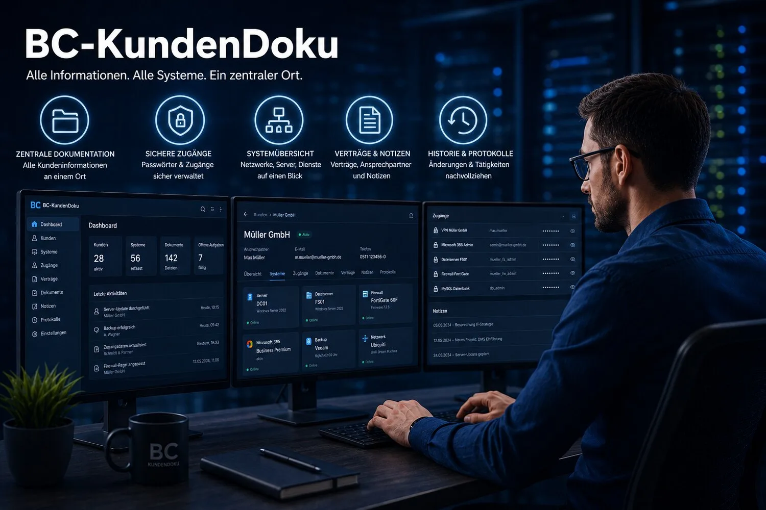BC-KundenDoku – Passwort-Tresor und IT-Dokumentation für IT-Systemhäuser