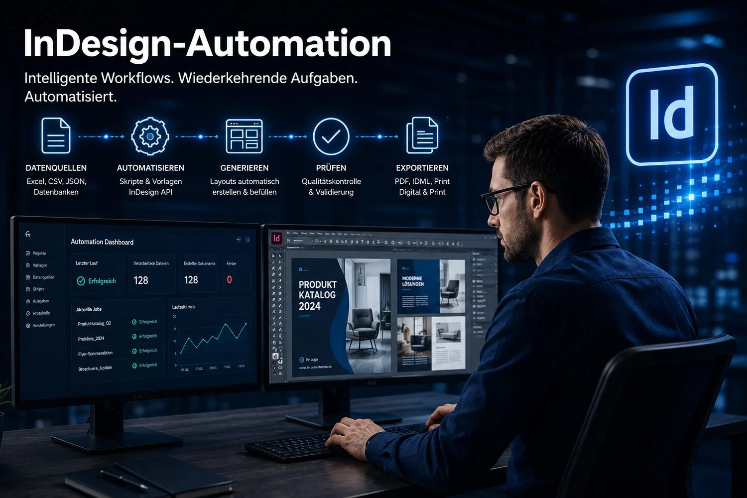 Automatisierte Erstellung von InDesign-Dokumenten aus Daten